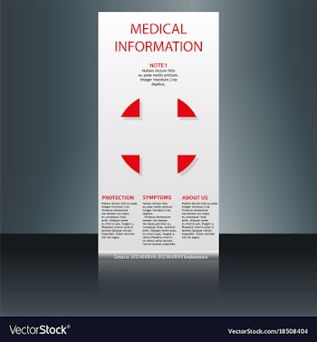 Medical brochure flyer design template a4 size vector image