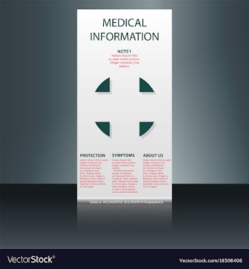 Medical brochure flyer design template a4 size vector image