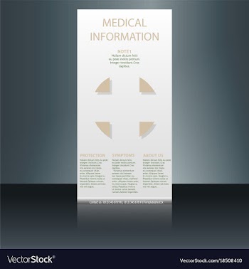 Medical brochure flyer design template a4 size vector image