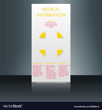 Medical brochure flyer design template a4 size vector image