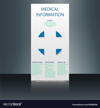 Medical brochure flyer design template a4 size vector image