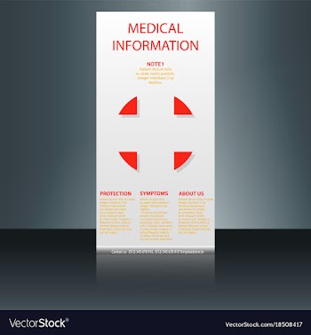 Medical brochure flyer design template a4 size vector image