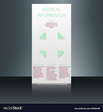 Medical brochure flyer design template a4 size vector image