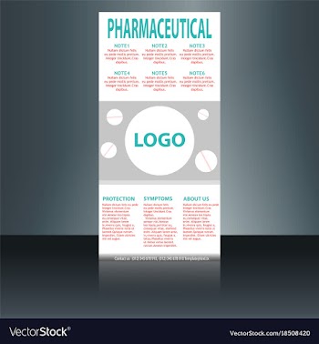 Medical brochure flyer design template a4 size vector image