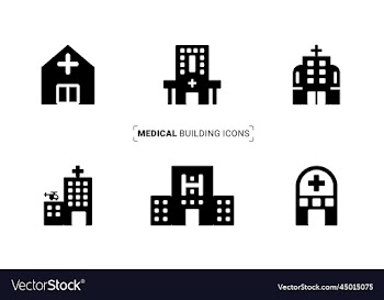 medical building icon set