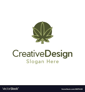 Medical cannabis logo design vector image