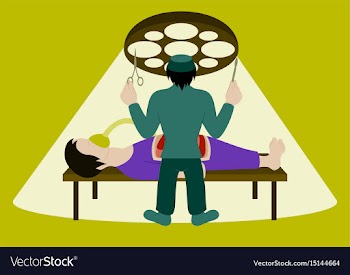 Medical concept surgeon in operation vector image