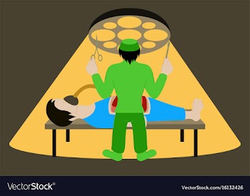 Medical concept surgeon in operation vector image