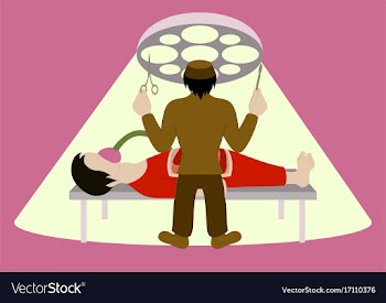 Medical concept surgeon in operation vector image