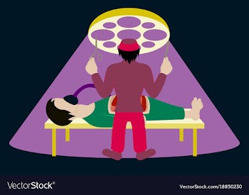 Medical concept surgeon in operation vector image