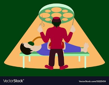 Medical concept surgeon in operation vector image