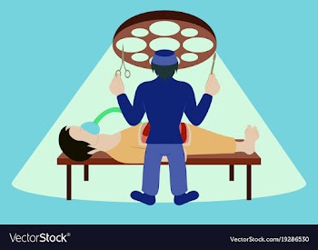Medical concept surgeon in operation vector image