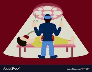 Medical concept surgeon in operation vector image
