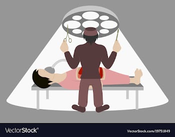 Medical concept surgeon in operation vector image