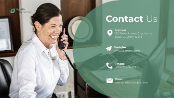 Medical contact presentation template, healthcare | Free Vector Template - rawpixel