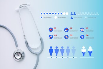 Medical design infographic with photo Free Vector