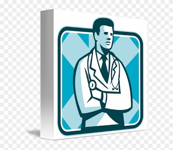 Medical Doctor Physician Stethoscope Standing Retr - Stethoscope