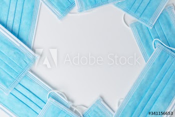 Medical face masks for coronavirus protection social banner