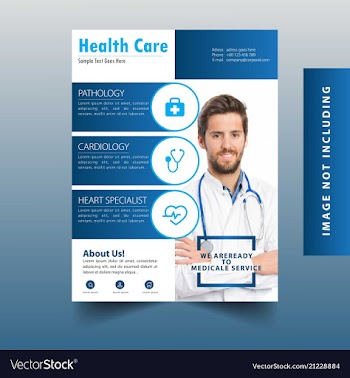 Medical flyer template vector image