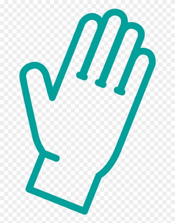 Medical Gloves Clipart Black And White - Sign