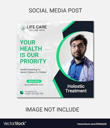 medical health social media post template