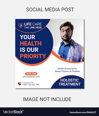 medical health social media post template