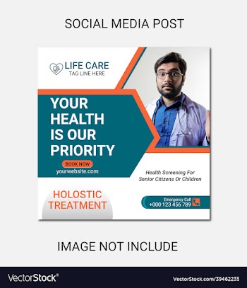 medical health social media post template
