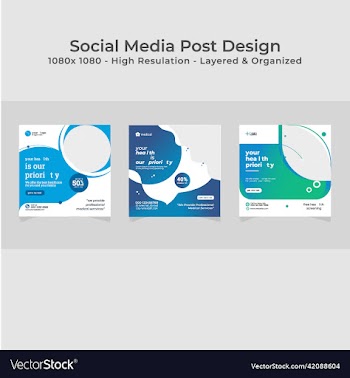 medical health social media post template