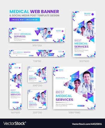 medical health web banner and social media post