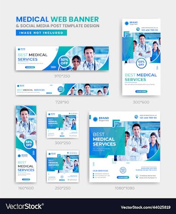 medical health web banner and social media post