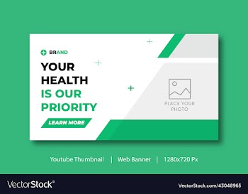 medical healthcare video thumbnail and web banner