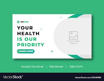 medical healthcare video thumbnail and web banner