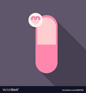 Medical heart pill sign icon pharmacy medicine vector image
