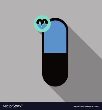Medical heart pill sign icon pharmacy medicine vector image