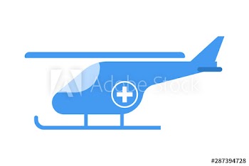 Medical helicopter icon