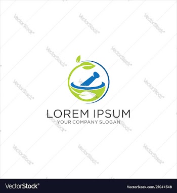 Medical herbal pharmacy logo icon design vector image