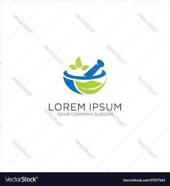 Medical herbal pharmacy logo icon design vector image
