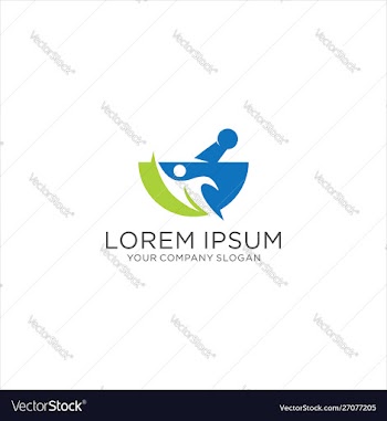 Medical herbal pharmacy logo icon design vector image