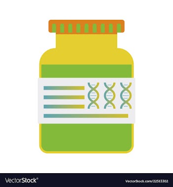 Medical icon set and brain with dna pain and vector image