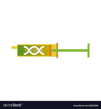 Medical icon set and brain with dna pain and vector image