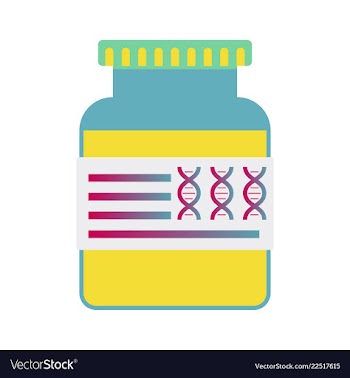 Medical icon set and brain with dna pain and vector image