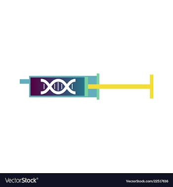 Medical icon set and brain with dna pain and vector image