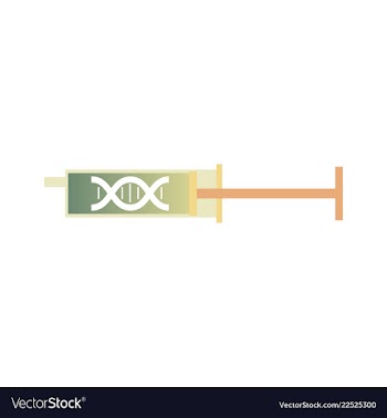 Medical icon set and brain with dna pain and vector image