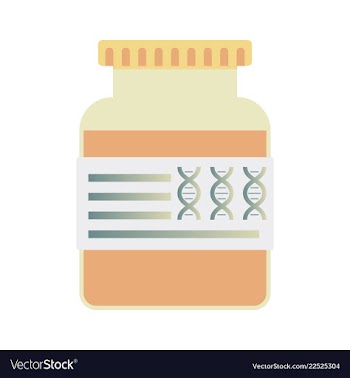 Medical icon set and brain with dna pain and vector image