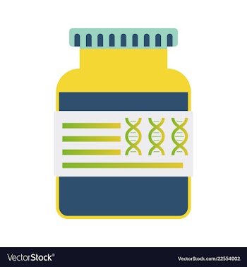 Medical icon set and brain with dna pain and vector image