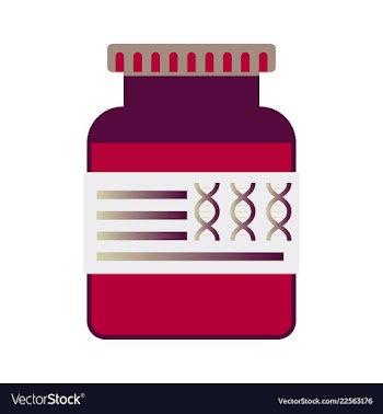 Medical icon set and brain with dna pain and vector image