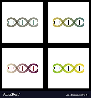 Medical icon set and brain with dna pain and vector image