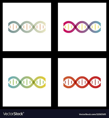 Medical icon set and brain with dna pain and vector image