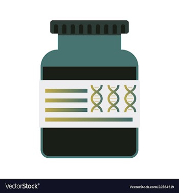 Medical icon set and brain with dna pain and vector image