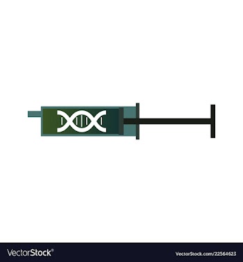 Medical icon set and brain with dna pain and vector image